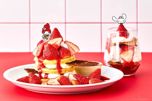 サンリオキャラクターズ“マイメロディ&シナモロール”のパンケーキ、J.S. パンケーキ カフェでコピー サンリオキャラクターズ“マイメロディ&シナモロール”のパンケーキ、J.S. パンケーキ カフェでコピー