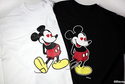 ジャム ホーム メイドから新ミッキーTシャツが登場 - 目がハートになったラメ加工バージョン