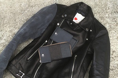 ジャム ホーム メイド×セヴシグのライダース＆ウォレット発売 - 3種の加工を施した切り替えレザー