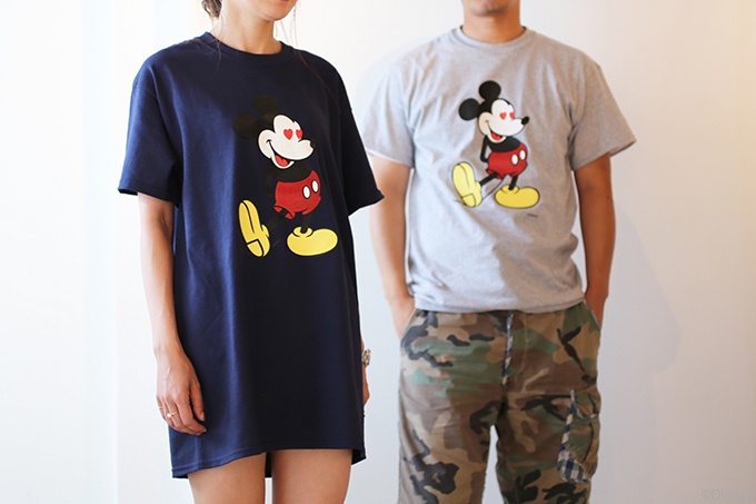 ジャムホームメイド「ミッキーTシャツ ラブ ミッキー」新色 - 目がハートになったミッキーをプリントコピー