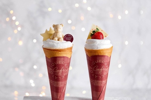 ジェラート ピケ カフェ「ピケベア＆ショートケーキ」モチーフのクリスマスクレープ
