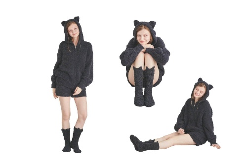 ジェラート ピケ「黒ねこハロウィン」のルームウェア、黒ねこに“なりきり”耳つきフードニットコピー ジェラート ピケ「黒ねこハロウィン」のルームウェア、黒ねこに“なりきり”耳つきフードニットコピー