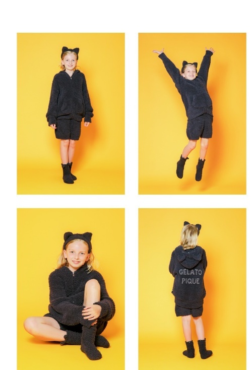 ジェラート ピケ「黒ねこハロウィン」のルームウェア、黒ねこに“なりきり”耳つきフードニットコピー ジェラート ピケ「黒ねこハロウィン」のルームウェア、黒ねこに“なりきり”耳つきフードニットコピー