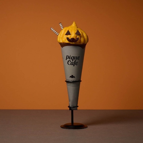 ジェラート ピケ カフェ限定クレープ、“カボチャ&ゴースト”をのせたハロウィン限定フレーバーコピー ジェラート ピケ カフェ限定クレープ、“カボチャ&ゴースト”をのせたハロウィン限定フレーバーコピー