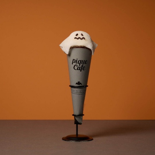ジェラート ピケ カフェ限定クレープ、“カボチャ&ゴースト”をのせたハロウィン限定フレーバーコピー ジェラート ピケ カフェ限定クレープ、“カボチャ&ゴースト”をのせたハロウィン限定フレーバーコピー