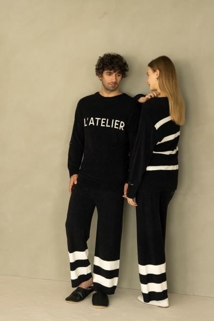 ジェラート ピケ×ジョエル・ロブションの“ブラック”ルームウェア、ボーダーのニットパジャマなどコピー ジェラート ピケ×ジョエル・ロブションの“ブラック”ルームウェア、ボーダーのニットパジャマなどコピー