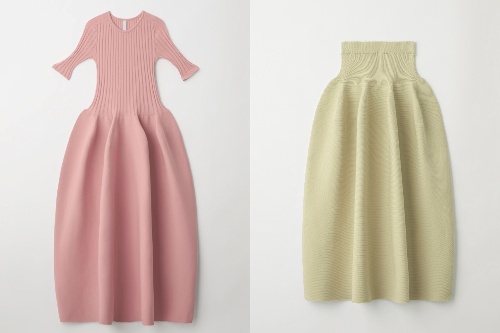 CFCL、桜や若葉をイメージした“春色”ニットドレス＆スカート - 東京ミッドタウン八重洲の新店舗で