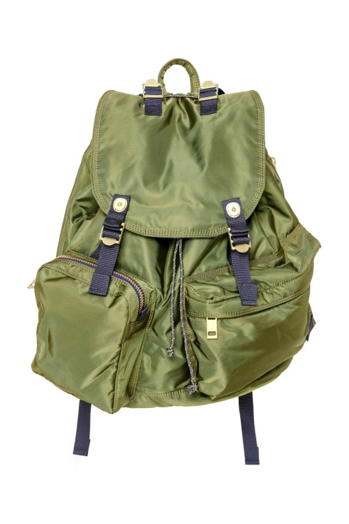 sacai × ポーター、マチありヘルメットバッグ&非対称ポケットのバックパックコピー sacai × ポーター、マチありヘルメットバッグ&非対称ポケットのバックパックコピー