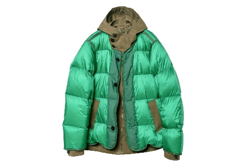 sacai×伊ブランド・テンシー“ハイブリッド”メンズミリタリーウェア、左右非対称モッズコートなど