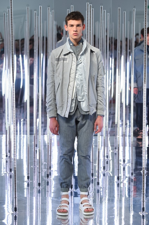 sacai 2015年春夏メンズコレクション - プリントやレイヤリングで魅せるオーバーレイコピー