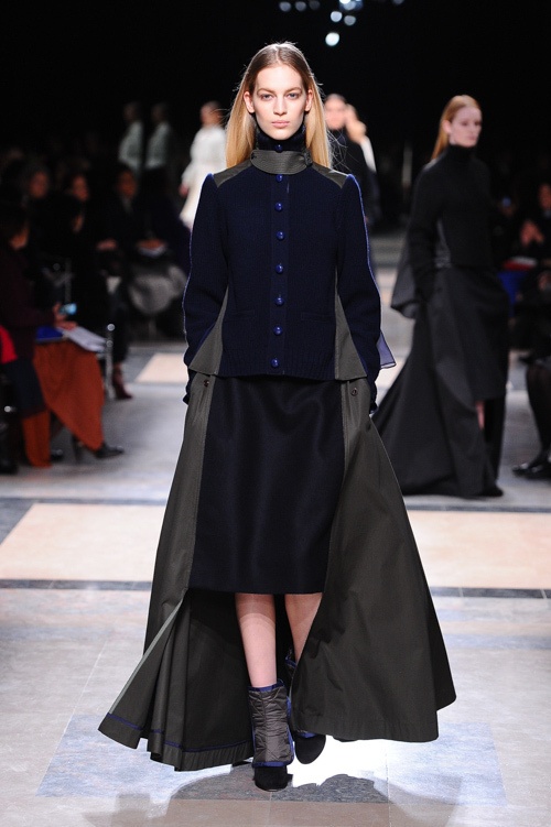 sacai 2013-14年秋冬コレクション - 新鮮なボリュームバランスで魅せるMIXフェミニンコピー