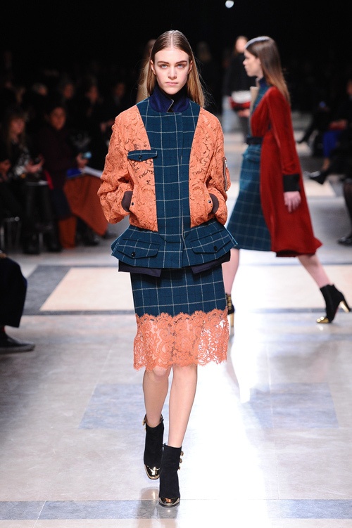sacai 2013-14年秋冬コレクション - 新鮮なボリュームバランスで魅せるMIXフェミニンコピー