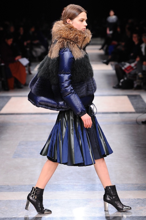 sacai 2013-14年秋冬コレクション - 新鮮なボリュームバランスで魅せるMIXフェミニンコピー