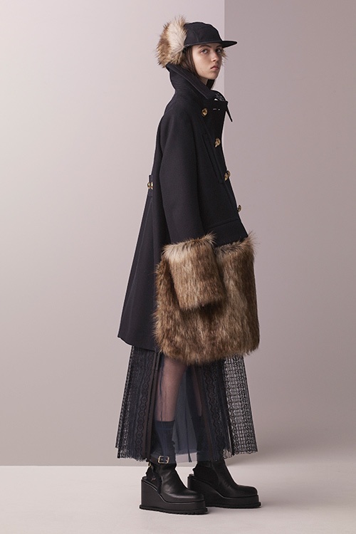 sacai 17年プレフォールコレクション - メンズウェアをファーやレースで彩りフェミニティへ昇華コピー
