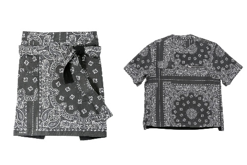 sacai×ゲットー ガストロのカフェユニフォームが発売、バンダナ柄のエプロン＆パンツなど