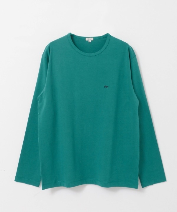 サイ×アーバンリサーチの別注メンズTシャツ - サイロゴを小さく刺繍した長袖モデルコピー