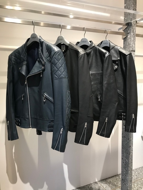 Scye直営店でバイカージャケットのカスタムオーダー会、4型7素材14色からオリジナルの1着コピー