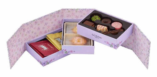 ゴディバの春限定コレクション、「桜ムース」や「抹茶 ショコリキサー」など限定粒を小花柄ボックスにコピー ゴディバの春限定コレクション、「桜ムース」や「抹茶 ショコリキサー」など限定粒を小花柄ボックスにコピー