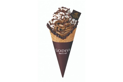 ゴディバ限定スイーツ「メガパフェ」約1.6倍ソフトクリーム、チョコやストロベリーを飾ってコピー