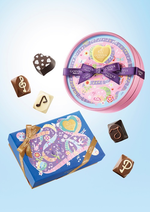 ゴディバからホワイトデー限定チョコレート「メロディーコレクション」 - カシスやココナッツの味わいコピー ゴディバからホワイトデー限定チョコレート「メロディーコレクション」 - カシスやココナッツの味わいコピー