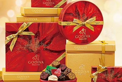 ゴディバが贈るクリスマスコレクション、サンタやツリーモチーフのチョコレートなど