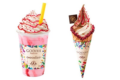 ゴディバ ソフトクリーム＆ショコリキサー、90周年記念限定フレーバー登場