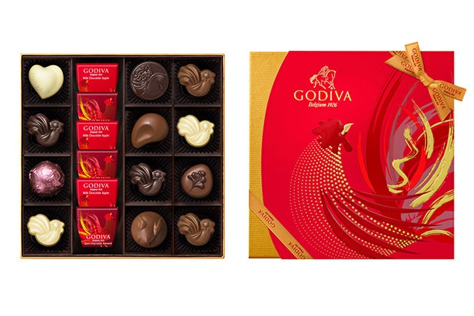 ゴディバから、2017年の干支・酉モチーフの“お年賀”チョコレートコピー