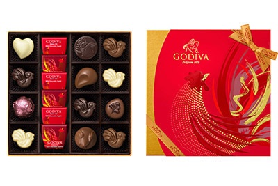 ゴディバから、2017年の干支・酉モチーフの“お年賀”チョコレート