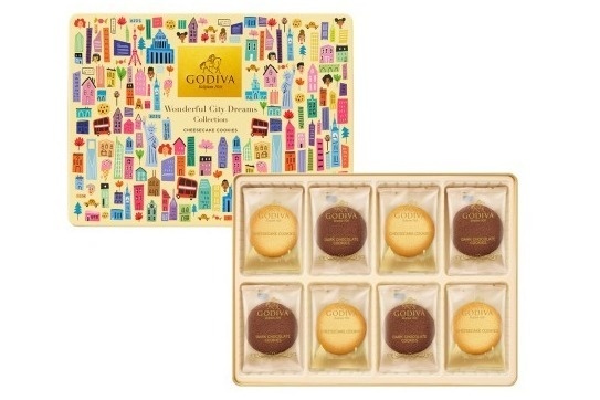 ゴディバ限定味「チーズケーキクッキー」チーズ香るミルクチョコレートを挟んだラングドシャ