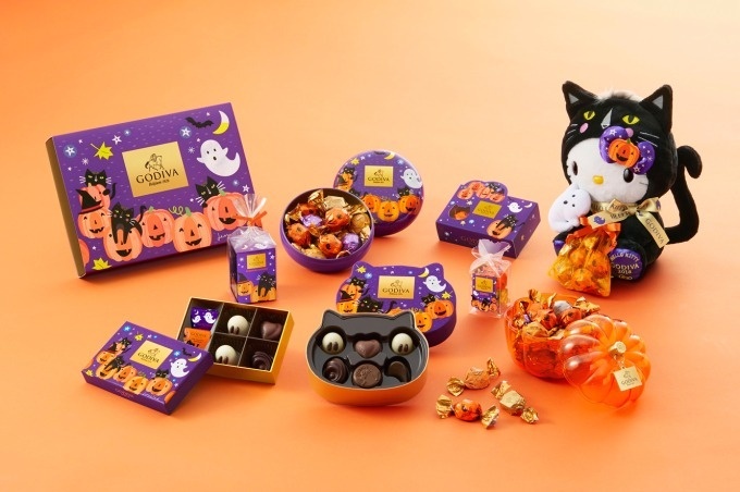 ゴディバのハロウィン限定「マジック コレクション」ゴースト型チョコ＆黒猫に扮したハローキティのコラボもコピー