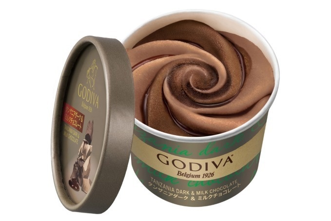ゴディバの新カップアイス「タンザニアダーク＆ミルクチョコレート」「カカオバニラ」コンビニ限定で発売コピー