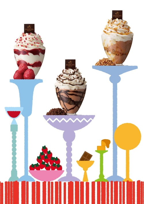 ゴディバ「ソフトクリーム デセール」濃厚なめらかソフトを、クッキークランチやソースで贅沢アレンジコピー