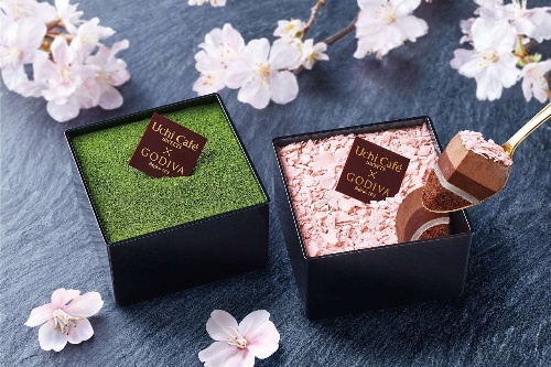 ローソン、ゴディバ監修の“お花見”に向けた抹茶＆桜の限定ショコラスイーツ販売コピー