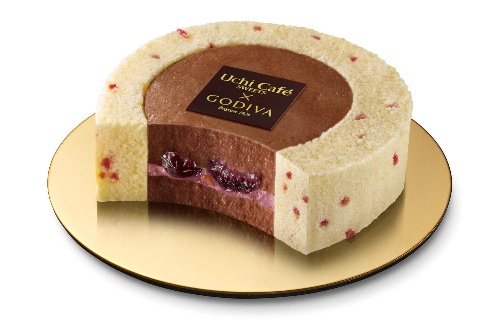 ローソンのゴディバ監修ショコラスイーツから、チェリーのコンポートを使用したロールケーキ＆ワッフル