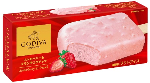 ゴディバのコンビニ限定アイスバーに新作「ストロベリー＆クランチココナッツ」数量限定で全国発売コピー