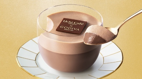 ローソンのゴディバ監修ショコラスイーツから、2層仕立てのショコラプリン＆ケーキコピー