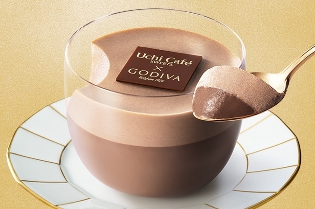 ローソンのゴディバ監修ショコラスイーツから、2層仕立てのショコラプリン＆ケーキ