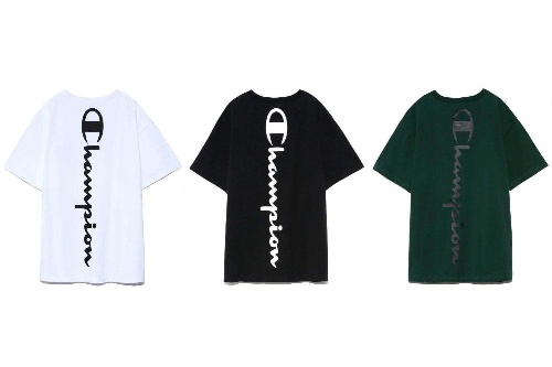 フレイ アイディー×チャンピオンのTシャツ＆ワンピース、袖や背面にロゴを配して