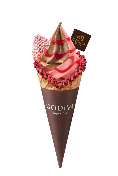 ゴディバのバレンタイン限定ソフトクリーム“あまおう苺添え”ストロベリーソフトなどコピー ゴディバのバレンタイン限定ソフトクリーム“あまおう苺添え”ストロベリーソフトなどコピー