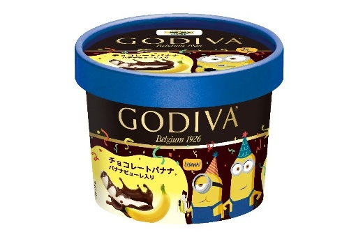ゴディバ×ミニオンの新作カップアイス「チョコレートバナナ」濃厚チョコソース入り