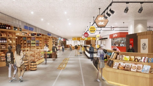 「カメイドクロック」東京・亀戸に新大型商業施設、駅近フードコートや横丁含む衣食住を支える136店舗コピー