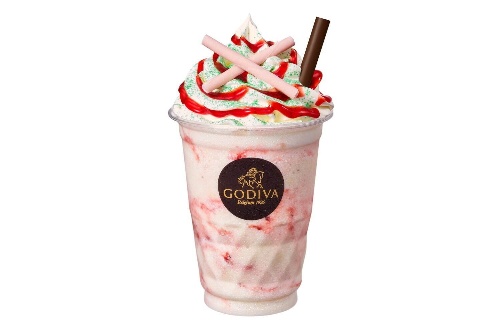 ゴディバ新作「ショコリキサー バニラストロベリーチーズケーキ」あまおう苺のチョコをトッピング