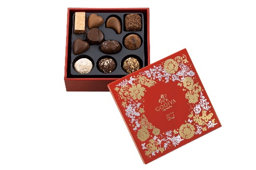 ゴディバ“重箱入り”おせち風チョコレートボックス、創業者秘伝のトリュフやハート型ショコラコピー ゴディバ“重箱入り”おせち風チョコレートボックス、創業者秘伝のトリュフやハート型ショコラコピー