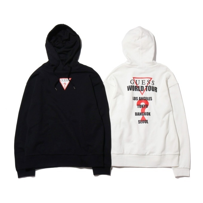 GUESS×アトモス、架空のツアーをイメージしたバックプリントのパーカーなど3型コピー