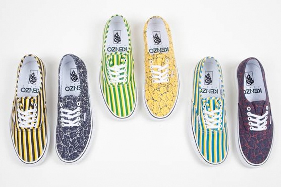 ケンゾー×VANSのコラボシューズが8月中旬発売 - VANS初代モデルにストライプとフローラルプリントコピー
