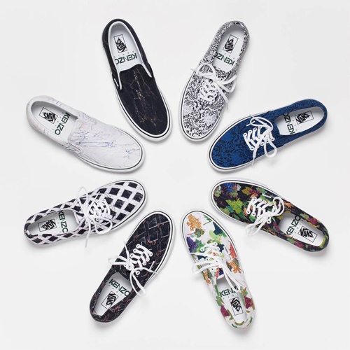 KENZO×VANSのコラボ第3弾は、マーブルとグレーププリントのオーセンティックとスリッポンコピー