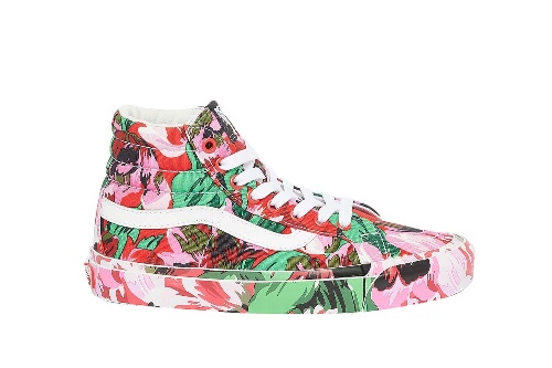 ケンゾーとVANSのコラボスニーカー、鮮やかな花柄ハイ＆ローカット - スケート着想のウェアも