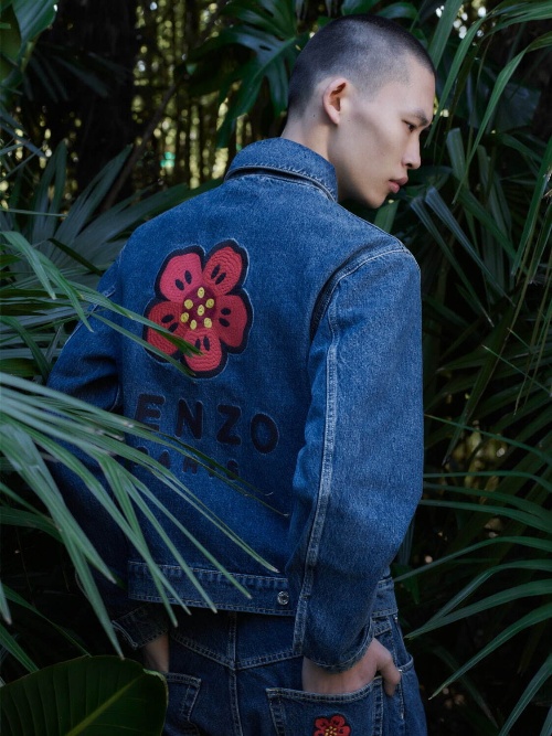 ケンゾー NIGO手がけるデニムウェア、“ボケの花”刺繍を施した国産デニムジャケットやパンツなどコピー ケンゾー NIGO手がけるデニムウェア、“ボケの花”刺繍を施した国産デニムジャケットやパンツなどコピー