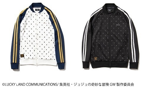 glamb×「ジョジョの奇妙な冒険 黄金の風」、ブチャラティ柄ジャージやドッピオ“カエル電話”ニットコピー glamb×「ジョジョの奇妙な冒険 黄金の風」、ブチャラティ柄ジャージやドッピオ“カエル電話”ニットコピー