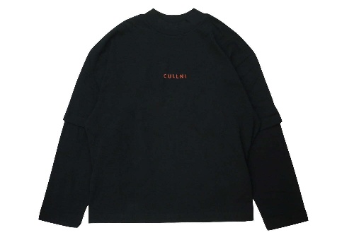クルニ×ジエダのカットソー、ロングスリーブにTシャツを重ねたレイヤードデザイン